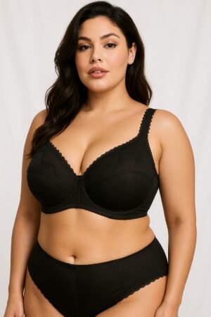 Black Cotton Bra For Women | Full Coverage